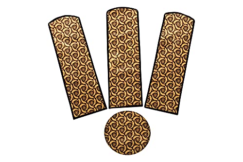 Image of Stylista Waterproof & Dustproof Three Blade Ceiling Fan Cover with attachable Enclosure Set of 2 Fan Covers Packed Pattern Light Yellow
