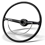 VOONKE 15-1/2 inch steering wheel Universal Racing Steering Wheel Piano lacquer process, vintage classic style for Volkswagen Beetle 1953-1967 (BALCK)
