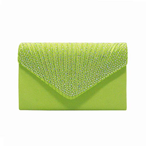 Pochette Donna Argento Clutch con Strass Cerimonia...