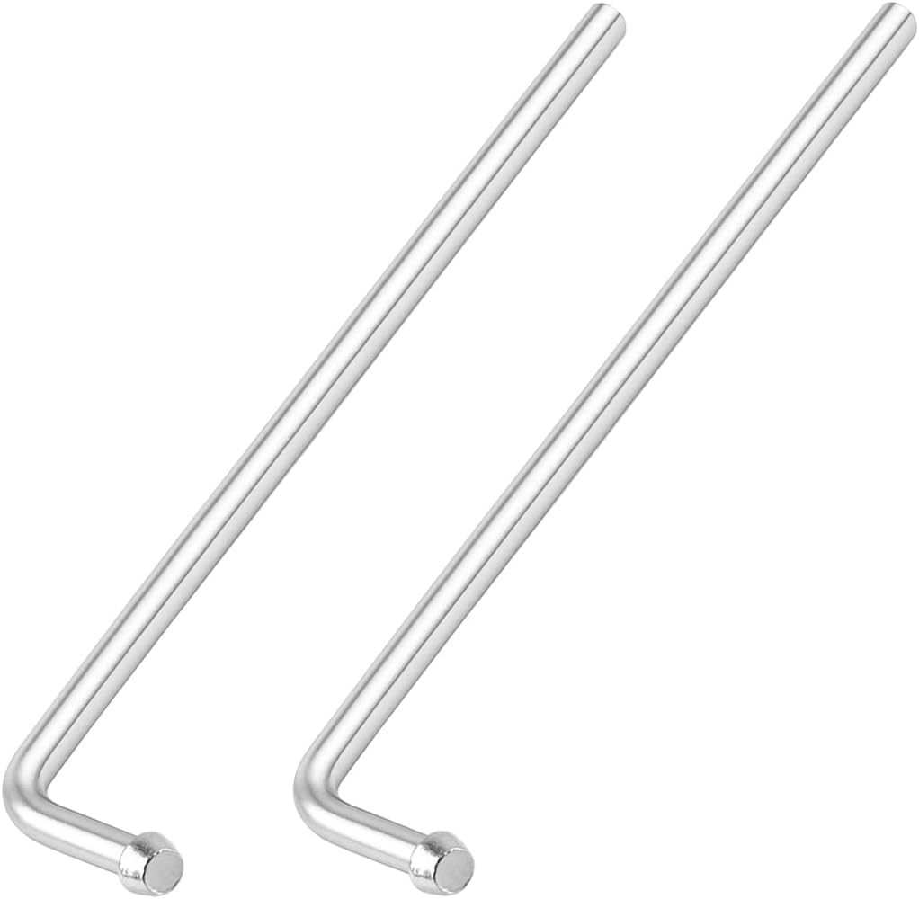 2PCS Car Exhaust Hanger Rods, 3/8 x 9.05 Inch Long 90 Degree Vehicle Weld Bracket Rod, Automotive Exhaust Pipes Bend Hanger Accessories, Universal for SUV, Sedan, Truck