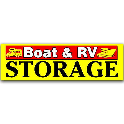 Boat And RV Storage Vinyl Banner 10 Feet Wide by 3 Feet Tall