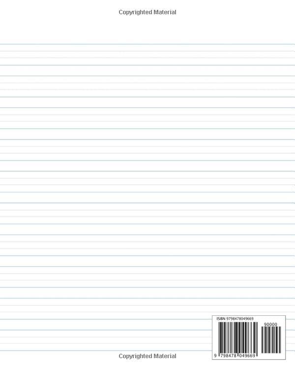 Children's Handwriting Practice Journal | Blank Dotted Lined Sheets | Cursive Handwriting Progress | Wide Ruled | 8in. x 10in. | 111 pages - Image 2