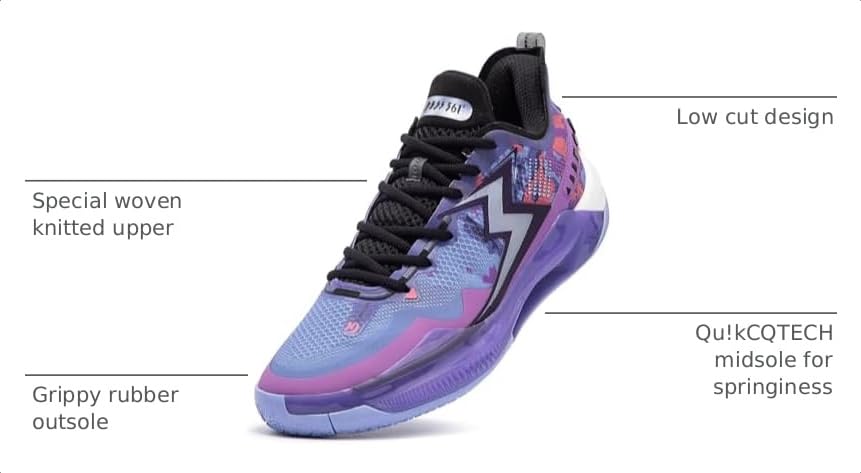 Image of 361 Big3 5.0 Quick PRO Basketball Shoes for Men Breathable Outdoor Sneakers Cushioning,Anti Slip Practice Student Sports Shoes for Teens and Adults,Caldwell Pope Zapatillas de baloncesto Hombre