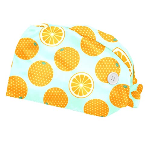 Casquettes de travail respirantes JDEZ à motif orange fruit contre la chaleur