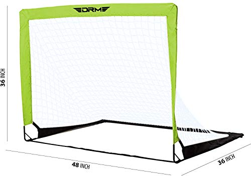 Drm Foldable Set Of 2 Football Goal Net, Instant Pop Up Play Soccer Goal Net With Fiberglass Poles, Outdoor Soccer Training Teens Adults Soccer With Carrying Bag #TOP4