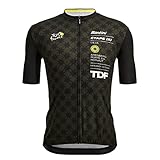 Santini Arenberg Kurzarm Trikot Tour de France Official Herren Oliv/schwarz Größe L 2022 Radtrikot kurzärmlig