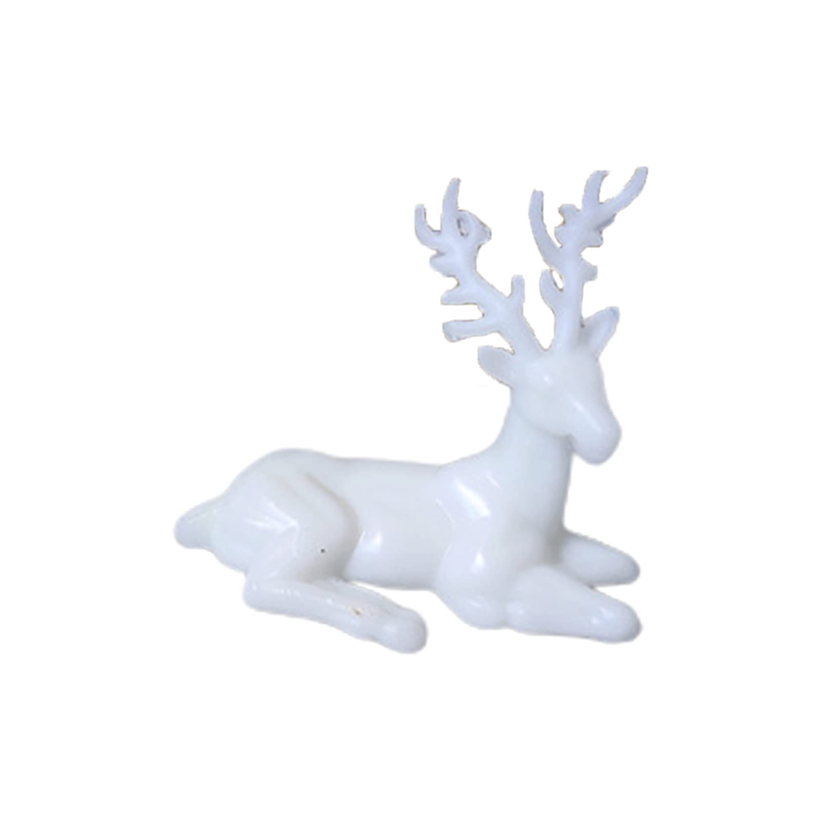 Kalttoy Christmas Reindeer Figurines Resin Deer Statues Elk Sculpture Deer Ornaments for Living Room Wine Cabinet Home Decor Figurine Decor