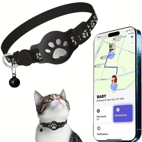 Collier GPS Chat, Traceur GPS Chat Tracker, sans Abonnement Mensuel,