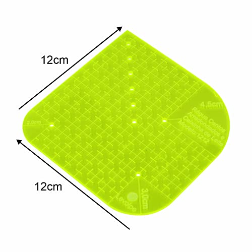 Régua Cantos Arredondados e Caixa de Leite 12x12cm Verde