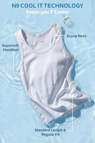 Image of Van Heusen Men's Cool It Vest - Pack of 1 | 100% Combed Cotton | Keeps you 3degrees cooler | N9 Cool It Technology | Doesn't lose shape , Moisture‑Activated Heat Reduction | Super Soft | Scoop Neck| Cool Vest | Style 10075