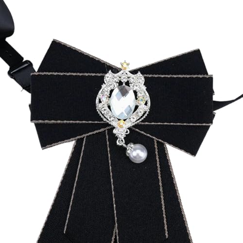 Nœud papillon strass rétro pour rompre l'austérité du tailleur - 5