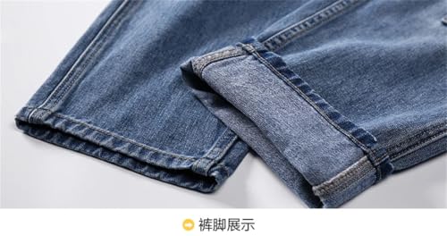 Men's Y2K Retro Harajuku Jeans Ripped Fashion Loose Korean Style Nine-Point Pants3