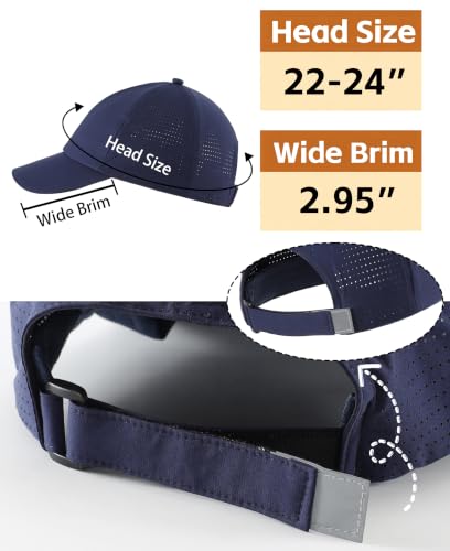 Image of Home Prefer Reflective Water Repellent Quick Dry Airy UPF50+ Sun Hat for Men Women Outdoor Sports Baseball Caps Unisex