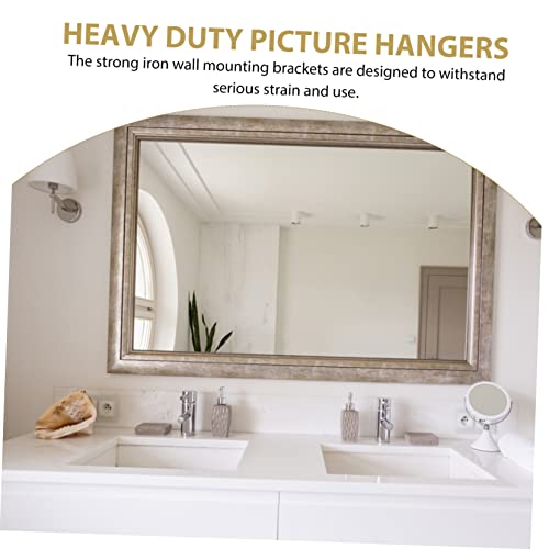 Image of DOITOOL 10sets French Cleat Hanger Kit Interlocking Hardware for Picture Frames Mirrors Artwork Easy to Install Metal Brackets for Home Office Decor