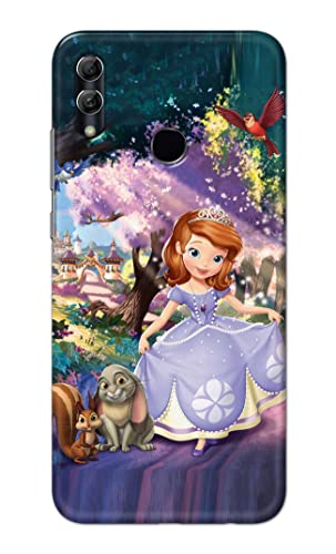 Image of PRINTFIDAA Cartoon Little Girl with Crown and Pet Animals Printed Designer Hard Case for Huawei P Smart (2019) / Honor 10 Lite, Pot-LX1 / POT-LX1AF Back Cover -(e) RPM1008