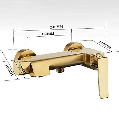 Ensemble de robinets de douche à eau chaude et froide laiton mitigeur gris ajustable