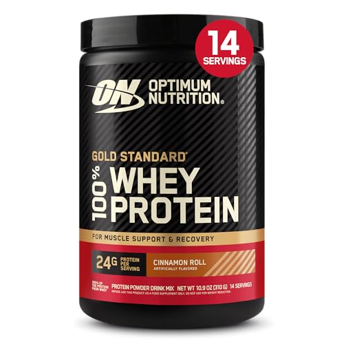 Optimum Nutrition Gold Standard 100% Whey Protein Powder, Cinnamon Roll, 1 Pound (Pack of 1)