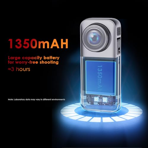 Image of Action Camera with Dual Color Screen,Body Waterproof Camera Suitable for Travel Motorcycle Helmet Cameras, Equipped with 32GB Card, 2 Batteries, and Various Installation Kits
