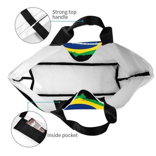 Flag Shoulder Tote Bag Patriotic Large Reusable Shopping Bags for Women Men Gym Yoga Beach Travel3