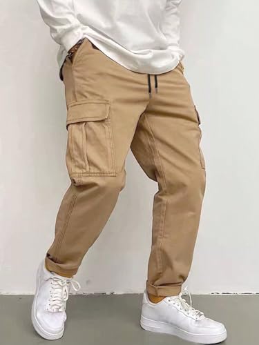 Image of Leriya Fashion Men's Cargo Pants | 4 Pocket Cotton Cargo Joggers for Men | Loose Fit Stylish Pant with Pockets | Casual Baggy Trousers & Streetwear Lower