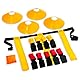 Franklin Sports Football Fußball-Set, 10 Spieler-Flaggen, Fußballgürtel Franklin Flag Field Youth, gelb,rot