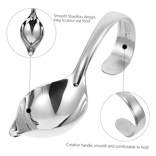 BESTonZON 2Pcs Colher De Molho Colher De Cozinha De Metal Colheres De Mistura Colheres De Demitasse