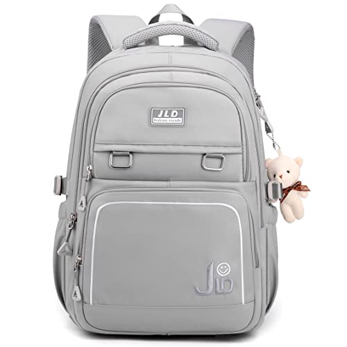 Mochila casual feminina de grande capacidade, bolsa escolar para estudantes, pode acomodar bolsa par