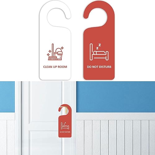 Accroche porte Do Not Disturb Clean Up double face lot de 10 pour hôtel