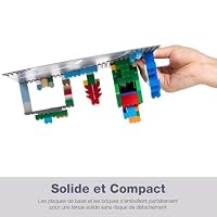 Lekebaby 12 Platten-Set Stadt Strassen Grundplatte, 25.5 * 25.5cm Straßenplatten 100% Kompatibel mit Meisten Marken, 4 Kurve/ 4 T-Kreuzung/ 3 Gerade/1 Kreuzung – Ansicht 4