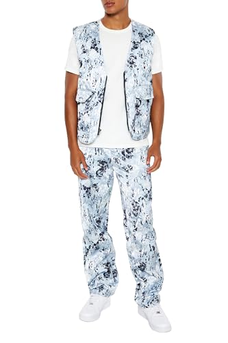 Forever 21 Men's Abstract Print Mid-Rise Joggers