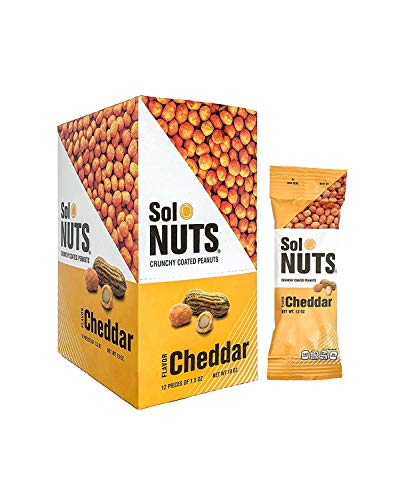 Crunchy Coated Peanuts, 12 Pack - 18 Ounces Assorted Flavors (Cheddar, Sriracha, Bbq, Mango Chili, Ranch) (Cheddar) #TOP10