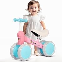 Hello-5ive Baby Balance Bike Toddler Indoor Outdoor No Pedals for 1-2 Year Old Boys Girls Kids Toddlers First Bike, Best Gift (pink&blue)