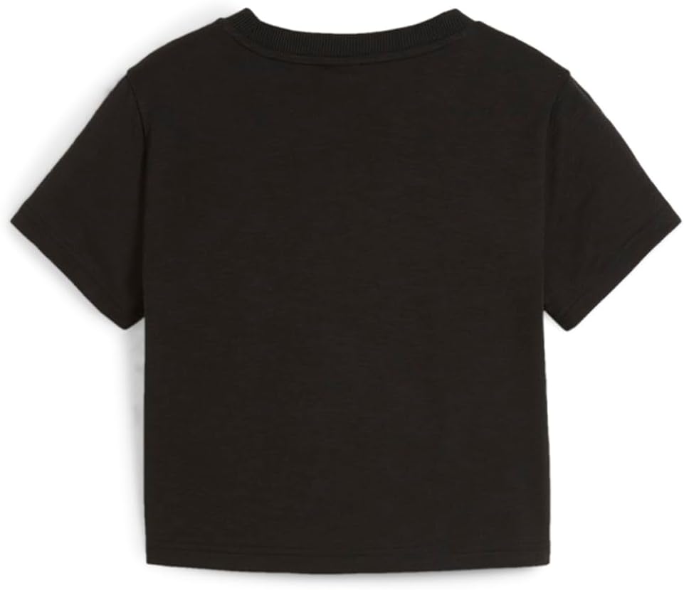 PUMA Womens Dare to Baby Logo Crew Neck Short Sleeve Casual Tops Casual - Black - Size XL