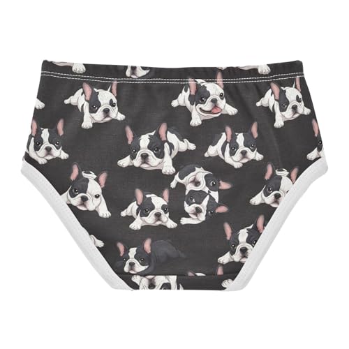 Cute Black White Dogs Panties for Girl Girls Underwear Toddler Cotton Animal Briefs Kids Undies 2t2