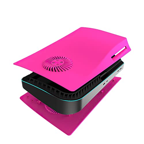 Image of Face Plate Cover Shell with Cooling Vents for PS5 Disc Edition Console Faceplate, Accessories Compatible with Playstation 5 Protective Replacement Panels (Nova Pink)