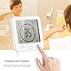 VORRINC Badezimmeruhr Digital Wecker Bad Uhr, Shower Clock mit Saugnapf LCD Display, Baduhr, Luftfeuchtigkeit Temperatur Wanduhren, Countdown Timer Für Dusche Küche (Weiß)