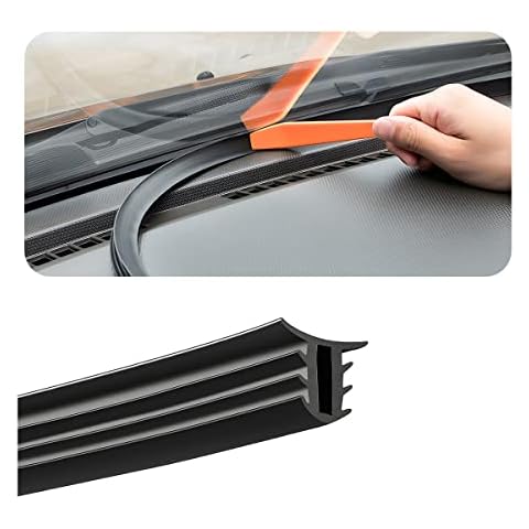 Car Dashboard Seal Strip, 5.2Ft 6.6Ft Rubber Seal Protector Guard Strip, Car Dustproof Sound Insulation Slit Strip for Dashboard Windshield, Edges Filling Trim Weatherstrip for Cars Trucks (6.56 FT) Cover