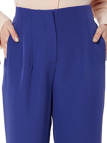 Image of Vero Moda Women Straight Fit High-Rise Pleated Trousers