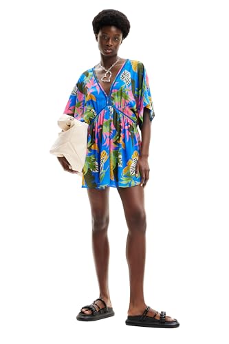 Desigual Swim_Top Tropical Party 5010 Royal Xxl, Blu, Xxl - 4