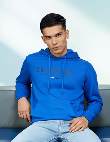 Image of U.S. Polo ASSN. Knitted Regular Fit Sweatshirt for Man - 100% Cotton, Full Sleeves Men Sweatshirts