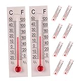 JUMPLAWN 10stücke Miniatur-Thermometer Im Maßstab Analoges Temperaturmessgerät Für Puppenhaus Möbelausstattung Und Indoor-nutzung Realistische Tragbare Modelle Für Kreative Szenen