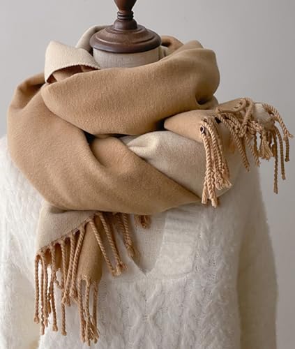 LA-Hazel マフラー レディース 人気 カシミヤタッチ ストール 大判 冬 マフラー クリスマスプレゼント 両面 使える ギフトボックス付き 肌触り良い ストール 大判 秋冬 厚手 暖かい 可愛い マフラー の商品画像 3