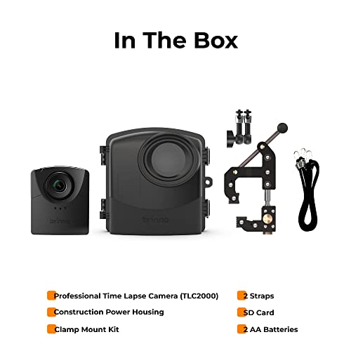 Image of Brinno BCC2000 Construction Time Lapse Camera Bundle - 1080P Outdoor Project Monitoring System with TLC2000 Camera, Industrial Clamp, & Weather-Resistant Housing - Up to 1-Year Battery Life