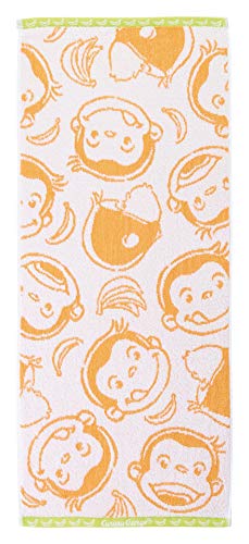 丸眞 フェイスタオル おさるのジョージ わくわくジョージ 綿100% 抗菌防臭加工 4765013400 約34×80cm