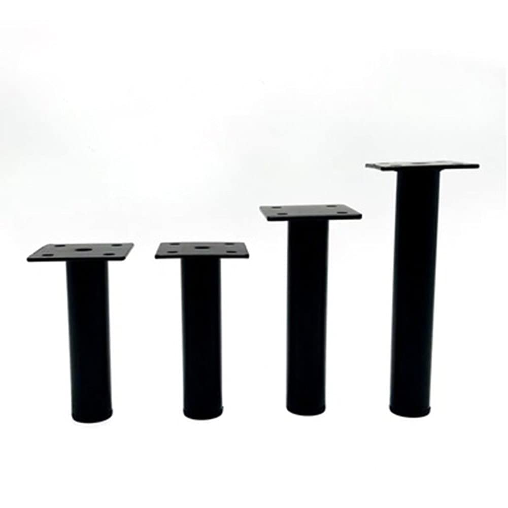 4 pezzi gambe mobili nere, gambe del divano piede medio moderno gambe armadio in metallo piedi mobili di ricambio fai da te per armadio armadio divano sedia tavolo(Size:18cm)