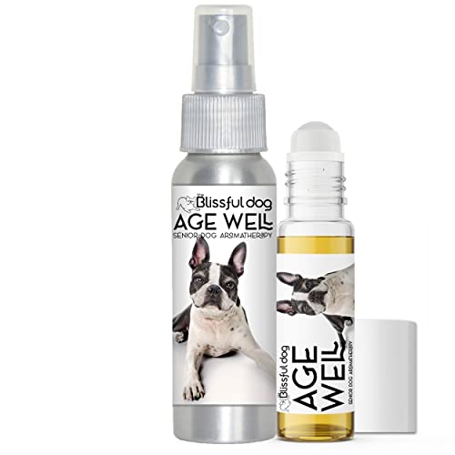 Image of The Blissful Dog Boston Terrier Age Well Dog Aromatherapy Roll-On Bottle for Your Dog's Peaceful Ageing