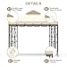 Morikoro 10x10 Canopy Replacement Top Double Tiered Gazebo Cover for Yard, Patio & Garden Durable Sunshade Replacement (BeigeBrown with lace)