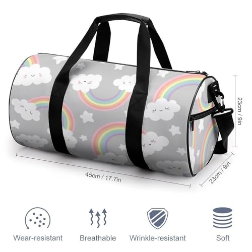 Sac week-end nuages gris résistant pour simplifier vos bagages cabine - 2