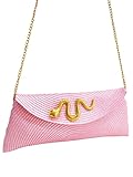 CLUTCH BOLSO DE FIESTA Cartera De Mano 100% ARTEZANAL HECHO EN ESPAÑA Cadena Al Hombro. Clutch Bag - Bolsa Mujer (ROSA CLARO)
