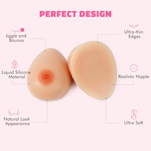 IVITA Silicone Breast Form Fake Boobs Fake Breast Bra Enhancers inserts for Mastectomy Prosthesis2